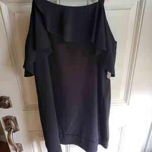 Maggy London black cold shoulder dress NWT